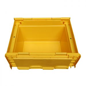 Attached Lid Tote (Set of 3) - 22x15x10 Industrial Strength Round Trip Tote.